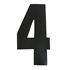 Picture of Competition Numbers Black 7" '4' Matt (Per 10)