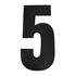 Picture of Competition Numbers Black 7" '5' Matt (Per 10)