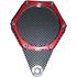 Picture of Tax Disc Holder Hexagon Carbon Look 6 Studs Red Rim