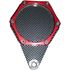 Picture of Tax Disc Holder Hexagon Carbon Look 6 Studs Red Rim