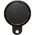 Picture of Tax Disc Holder Round Black Rim 6 Studs Silver Backing