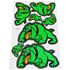 Picture of Stickers Green Bull Dog, 2 Large 2 Medium & 3 Small