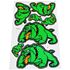 Picture of Stickers Green Bull Dog, 2 Large 2 Medium & 3 Small